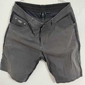 Kuhl Renegade Shorts Mens 36 Dark Gray Khaki Cargo Chino Performance Outdoors